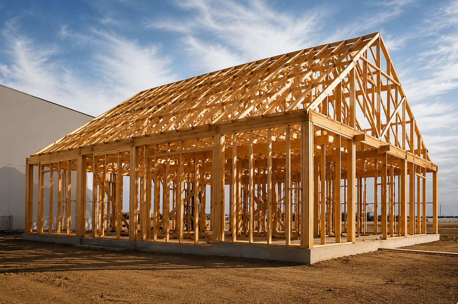 First Fix Carpentry - Timber frame structure